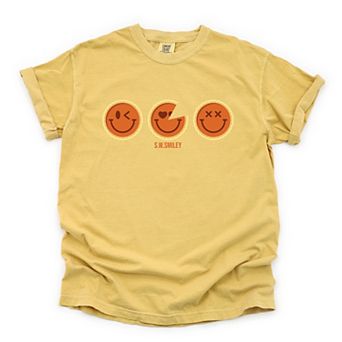 S.W.Smiley Pumpkin Pies - Women's Garment Dyed Graphic T-Shirt