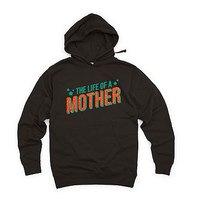 The Life Of A Mother Puff/Glitter - Womens Hoodie