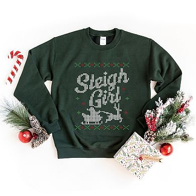 Ugly Sweater Sleigh Girl - Women's Graphic Sweatshirt