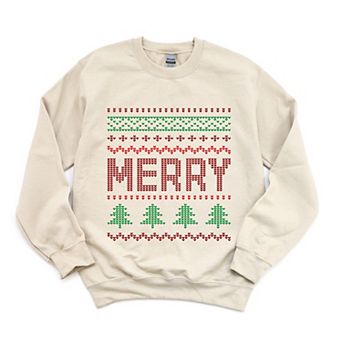Ugly Sweater Merry - Women's Graphic Sweatshirt