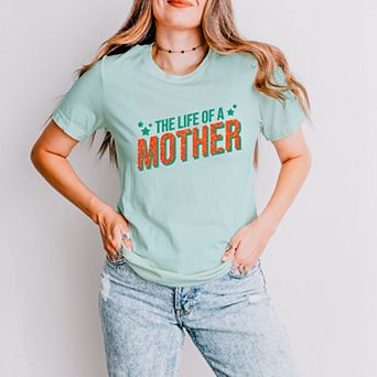 The Life Of A Mother Puff/Glitter - Womens Short Sleeve Tee