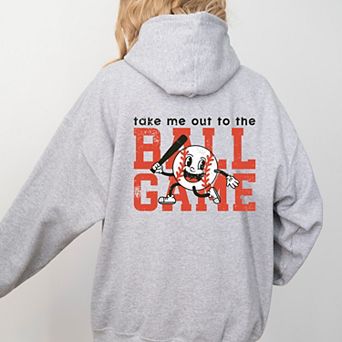 Take Me Out To The Ball Game Distressed - Womens Hoodie