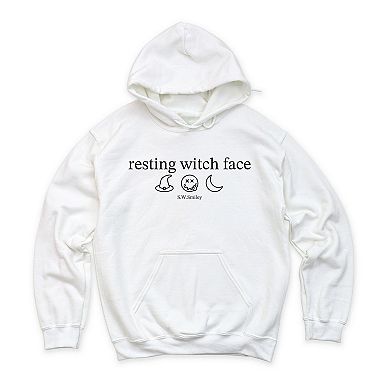 S.W.Smiley Resting Witch Face Typewriter - Women's Graphic Hoodie