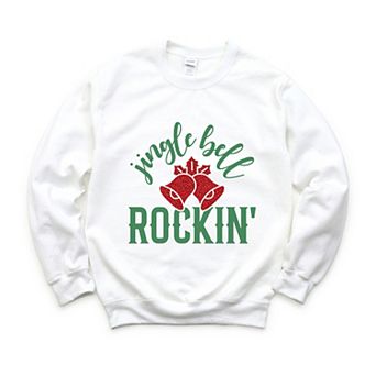 Jingle Bell Rockin' Bell Glitter - Womens Sweatshirt