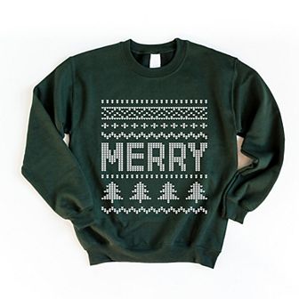 Ugly Sweater Merry - Women's Graphic Sweatshirt