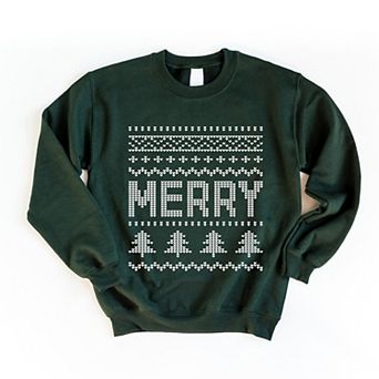 Ugly Sweater Merry - Women's Graphic Sweatshirt