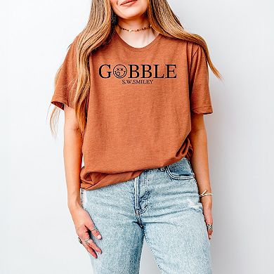 S.W.Smiley Gobble Typewriter - Women's Short Sleeve Graphic T-Shirt
