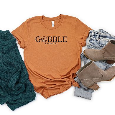 S.W.Smiley Gobble Typewriter - Women's Short Sleeve Graphic T-Shirt