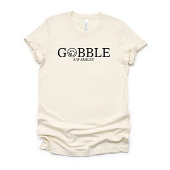 S.W.Smiley Gobble Typewriter - Women's Short Sleeve Graphic T-Shirt