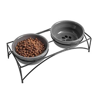 12 Ounces Cat Food Bowls, Raised Pet Food Water Bowls with Stand