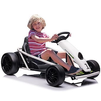 24V Go Kart for Kids 8-12 Years, 300W*2 Extra Powerful Motors