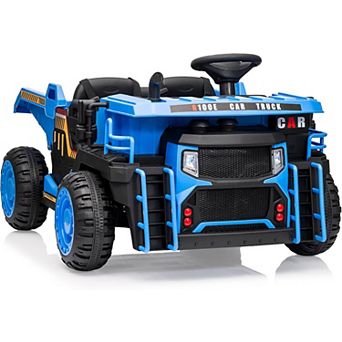 24V 2-Seater Ride-On Dump Truck for Kids, Remote Control Construction Toy