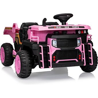 24V 2-Seater Ride-On Dump Truck for Kids, Remote Control Construction Toy