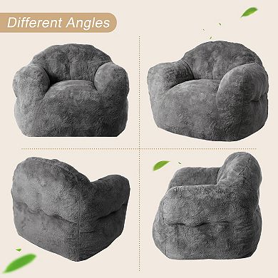Garvee Plush High-Elasticity Sponge Sofa with Reinforced Backrest & Armrests