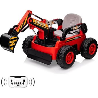 12V Kids Ride On Excavator Digger Car, Electric Vehicle with Remote Control
