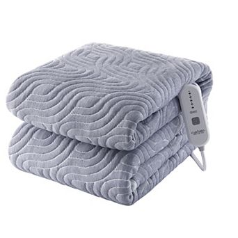 Flannel Electric Blanket 5-Temp Warmth 10H Auto-Off Heat Mattress Pad for Bed