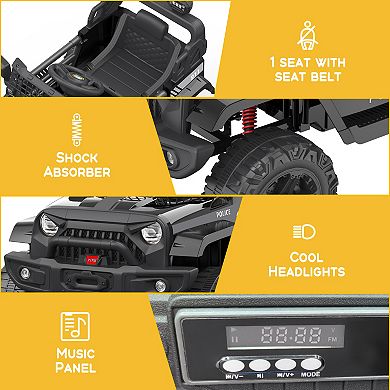 12V Kids Ride On Truck, Battery Powered Electric Vehicle with Remote Control