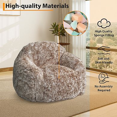 Garvee Fluffy Sponge Sofa Cozy 37*37*25 in- Supportive Seating for Any Room