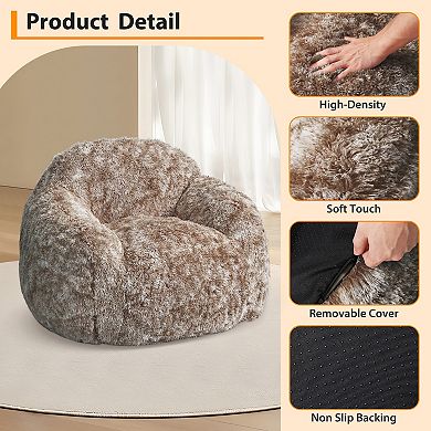 Garvee Fluffy Sponge Sofa Cozy 37*37*25 in- Supportive Seating for Any Room
