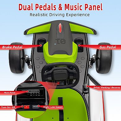 Go Kart, Electric Drift Kart Car with Adjustable Seat