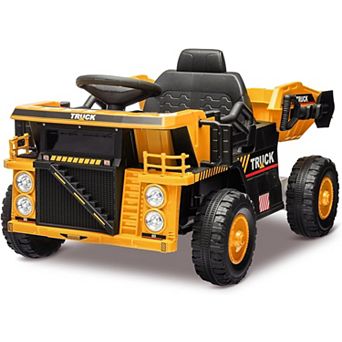 12V Ride On Dump Truck, Remote Control Kids Truck with Bluetooth/MP3
