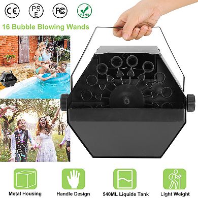 25W Automatic Bubble Machine with Handle, Pro Bubble Blower for Parties, Weddings, DJ & Kids