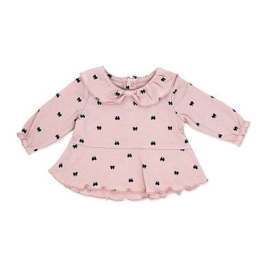 Baby Girls Tiny Bows 3 Piece Top, Leggings, and Headband Set