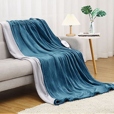 Garvee Dual-Side Comfort Electric Flannel Blanket 5 Heat Settings 10H Auto-Off & Reversible Design