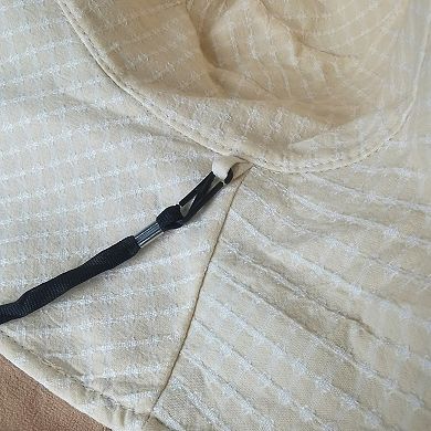 Women's "HAPPINESS" Embroidered Wide - Brim Bucket Hat