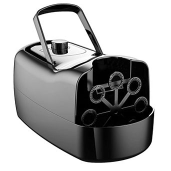 Automatic Bubble Machine, Portable Bubble Blower with Handle, 2 Speeds, Battery or Plug-In