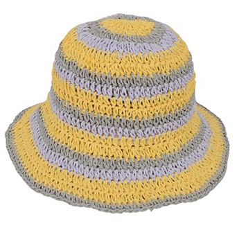 Women's Vibrant Multicolored Crochet Bucket Hat