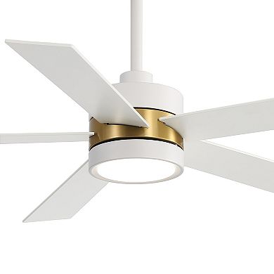 52-Inch Ceiling Fan with Light, 5 Plywood Blades, DC Motor, Includes 5-Inch & 10-Inch Downrods