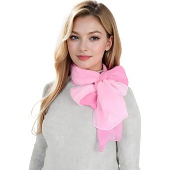 Women's Gradient Chiffon Scarves with Flowing Ruffled Edges in Vibrant Multi-Color Designs