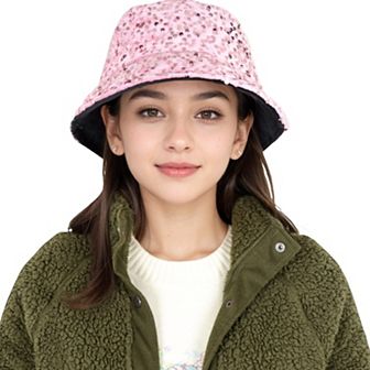 Women's Sequin Bucket Hat with Sparkling Design and Reversible Feature