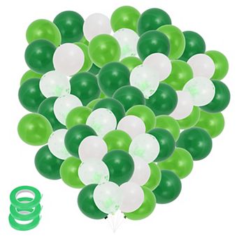 60 pc Latex Party Balloons, 10-inch 12-inch Round Helium Balloons with Ribbon for Party Decorations