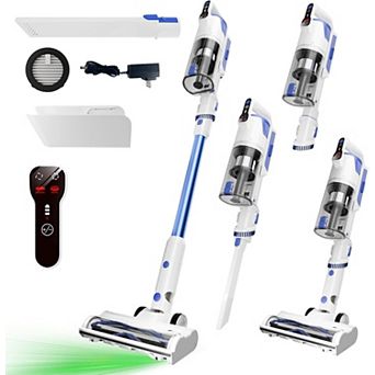WHALL Lightweight Cordless Stick Vacuum with LED Display and Multiple Attachments