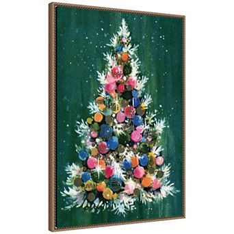 Sylvie Christmas Tree Framed Canvas by Corinna Buchholz of Piddix