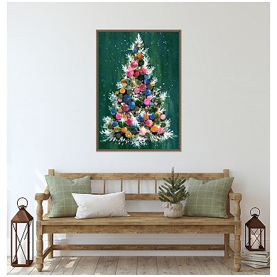 Sylvie Christmas Tree Framed Canvas by Corinna Buchholz of Piddix