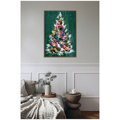 Sylvie Christmas Tree Framed Canvas by Corinna Buchholz of Piddix