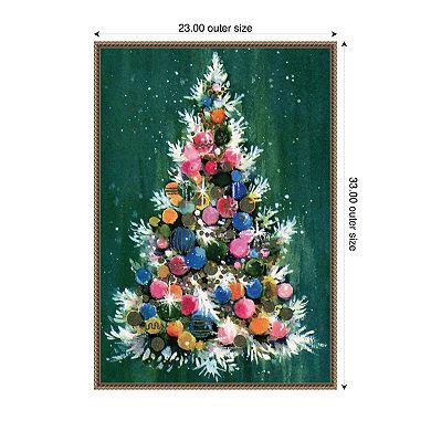 Sylvie Christmas Tree Framed Canvas by Corinna Buchholz of Piddix