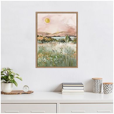 Sylvie Neutral Landscape 02 Framed Canvas by Annie Quigley