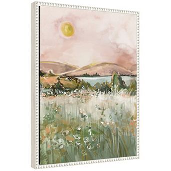 Sylvie Neutral Landscape 02 Framed Canvas by Annie Quigley
