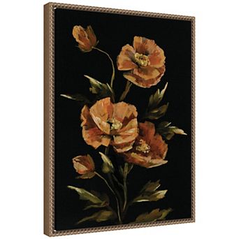 Sylvie Moody Floral 6 Framed Canvas by Annie Quigley