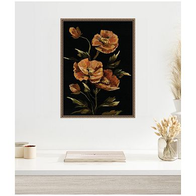 Sylvie Moody Floral 6 Framed Canvas by Annie Quigley