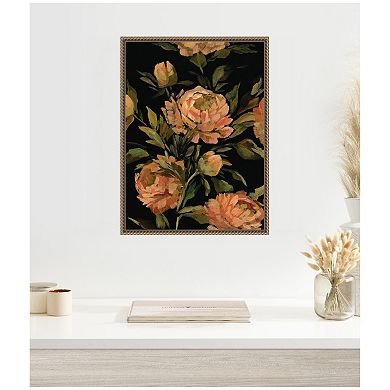 Sylvie Moody Floral 3 Framed Canvas by Annie Quigley