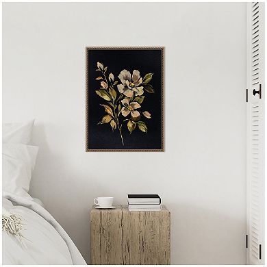 Sylvie Moody Floral 7 Framed Canvas by Annie Quigley