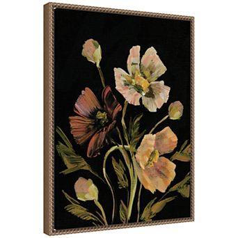Sylvie Moody Floral 5 Framed Canvas by Annie Quigley