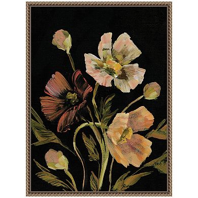 Sylvie Moody Floral 5 Framed Canvas by Annie Quigley