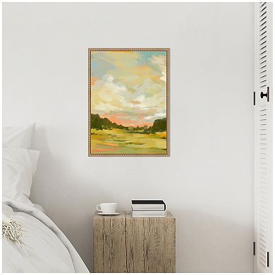 Sylvie Landscape 2 Framed Canvas by Annie Quigley
