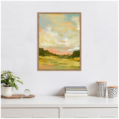 Sylvie Landscape 2 Framed Canvas by Annie Quigley